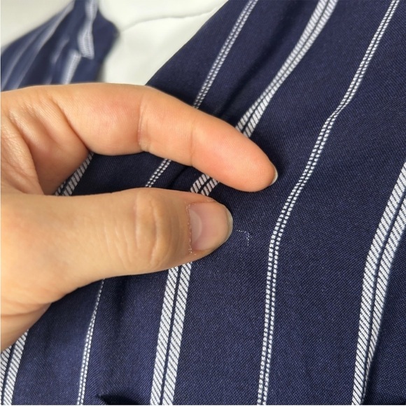 ATMOSPHERE Blue White Striped Dress - Picture 9 of 10